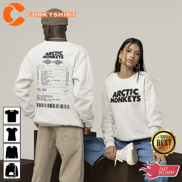 Arctic Monkeys 2 Sides Tracklist Rock Band Sweatshirt