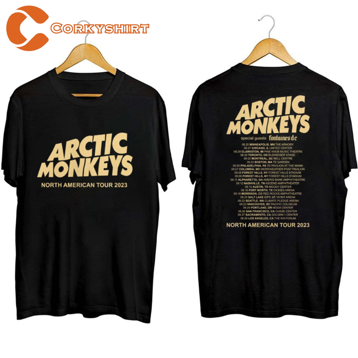 Arctic Monkeys 2023 North American Tour Dates T-shirt