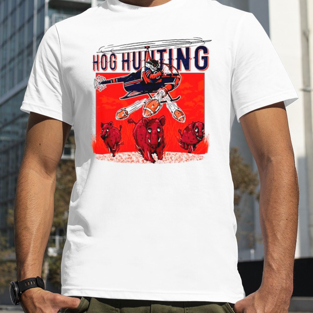 Auburn Tigers vs. Arkansas Razorbacks hog hunting football shirt