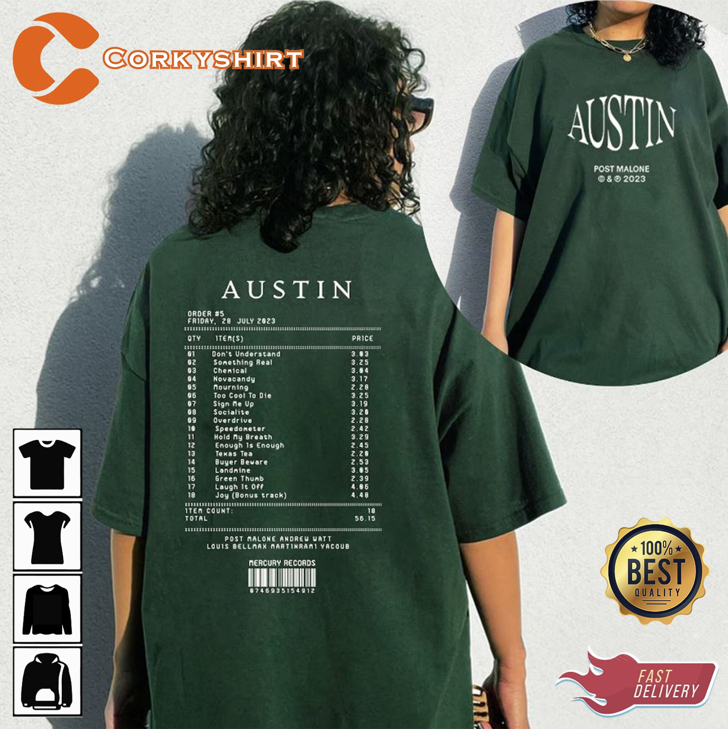 Austin Album New 2023 Post Malone  Fanwear Hoodie