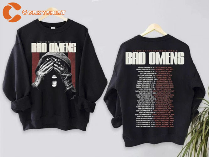 Bad Omens Band Concrete Jungle Tour 2023 Crewneck Tshirt