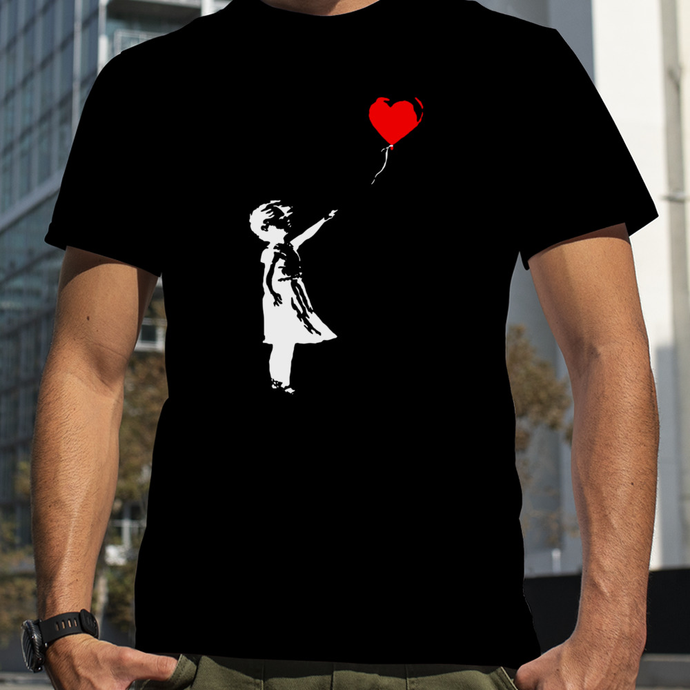 Banksy Bristol Girl With Balloon Stencil Political shirt