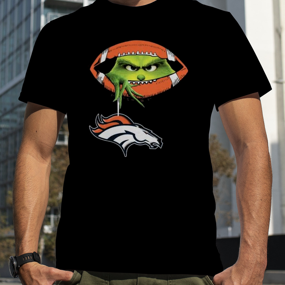 Ew People The Grinch Hold Denver Broncos Logo Shirt