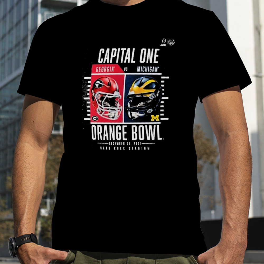 Georgia Bulldogs vs. Michigan Wolverines College Football Playoff 2023 Orange Bowl shirt