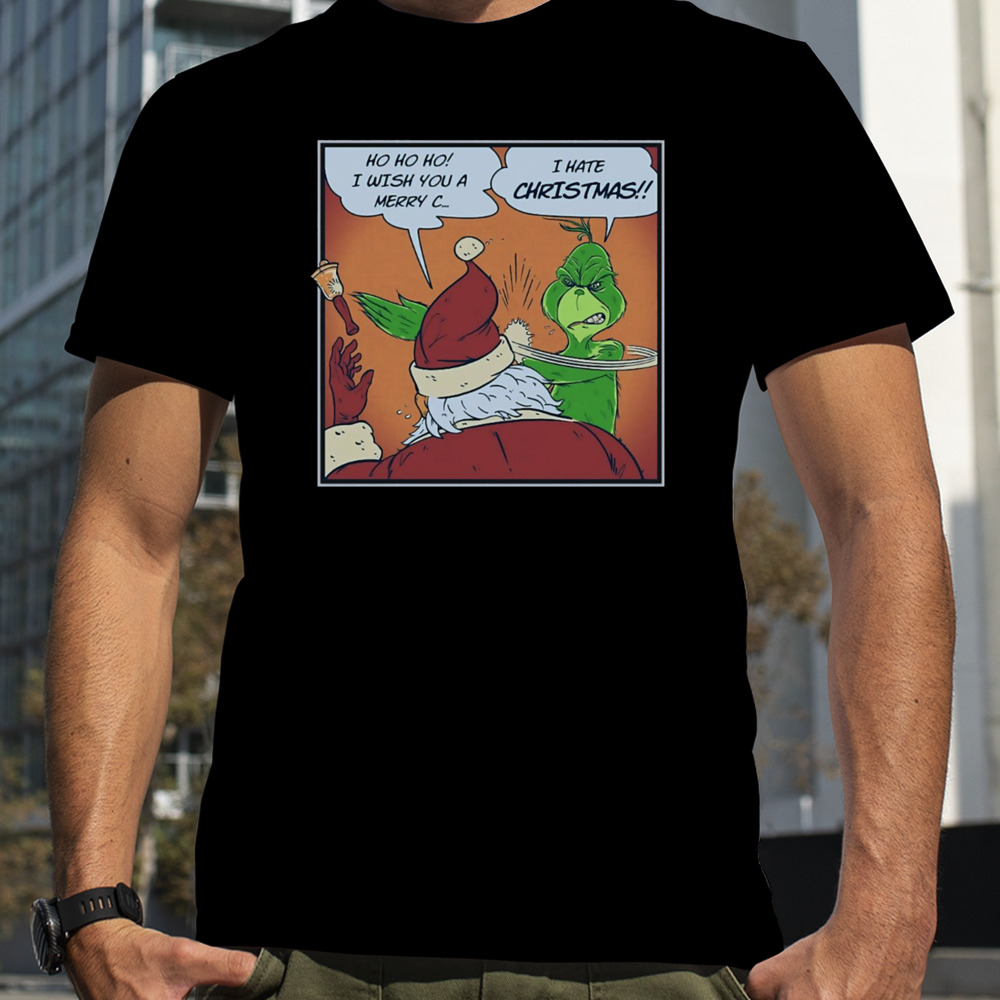 I Hate Christmas Grinch Comic shirt