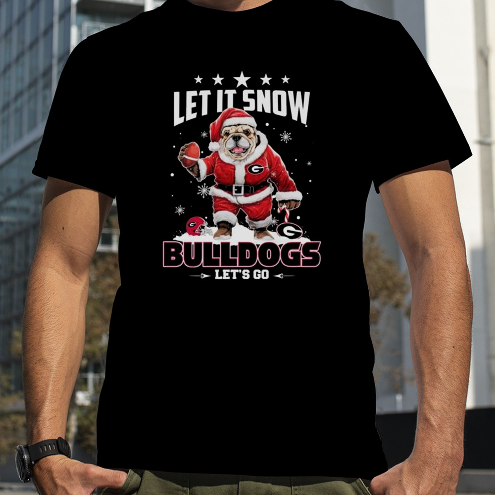 Let It Snow Georgia Bulldogs Let’s Roll Christmas Shirt