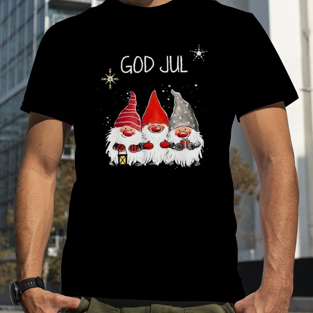 Nisse God Jul Norwegian Christmas T-shirt