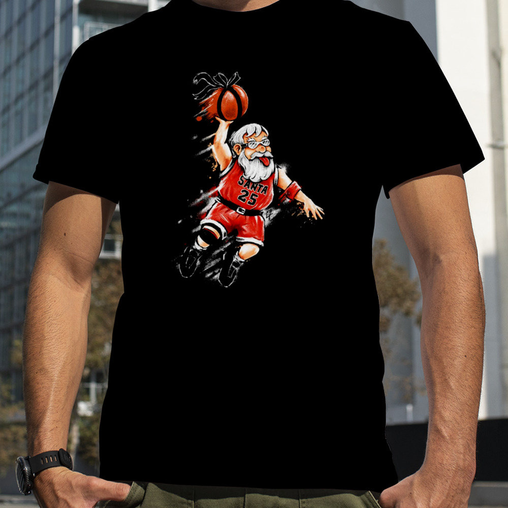 Santa Dunk Parody Chicago Michael Jordan shirt