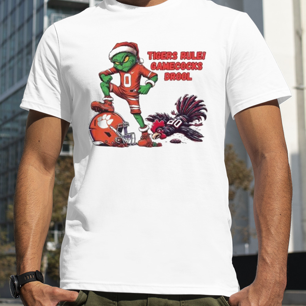 Santa Grinch Tigers Rule Gamecocks Drool Shirt