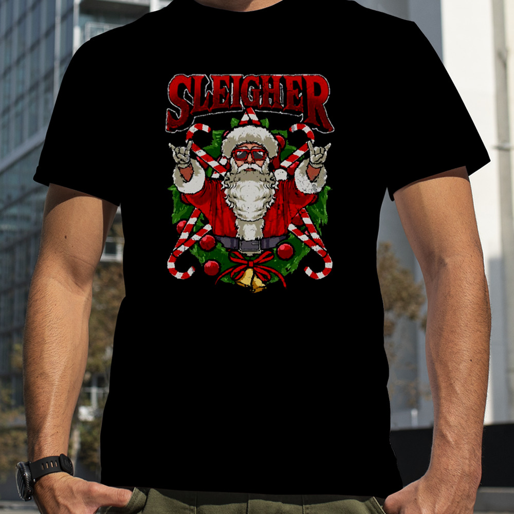 Sleigher Santa Claus Rocker Heavy Metal Christmas Essential shirt