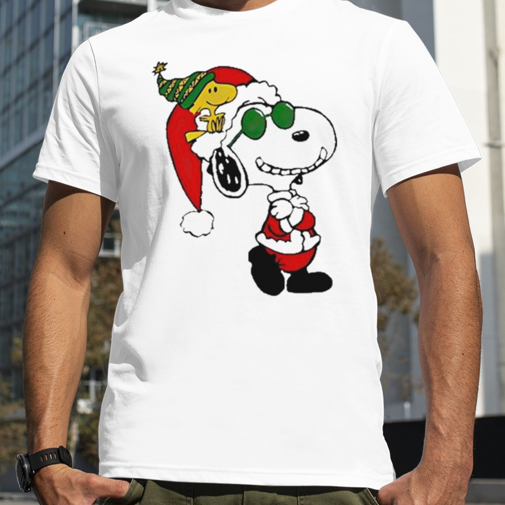 Snoopy Woodstock Peanuts merry Christmas T-shirt