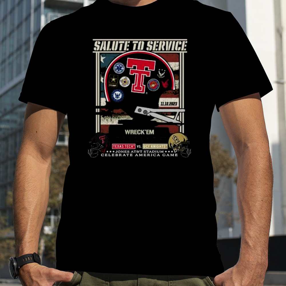 Texas Tech Red Raiders Vs UCF Knights 2023 Salute To Service Game Day Shirt