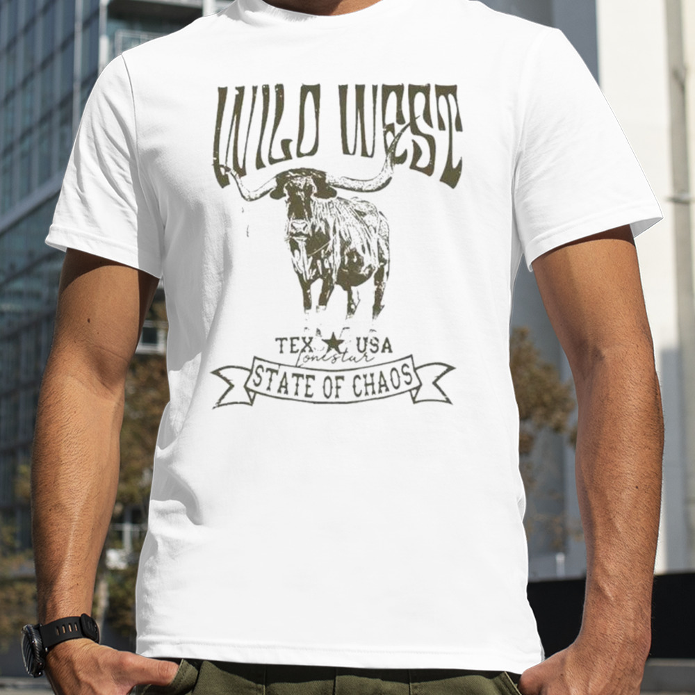 Wild West Longhorn Tex USA State of Chaos shirt