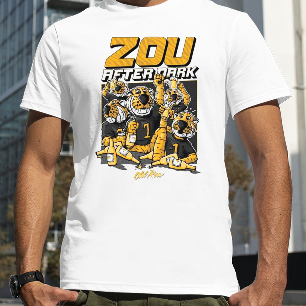 Zou After Dark tiger 1 Mizzou drunk cartoon shirt