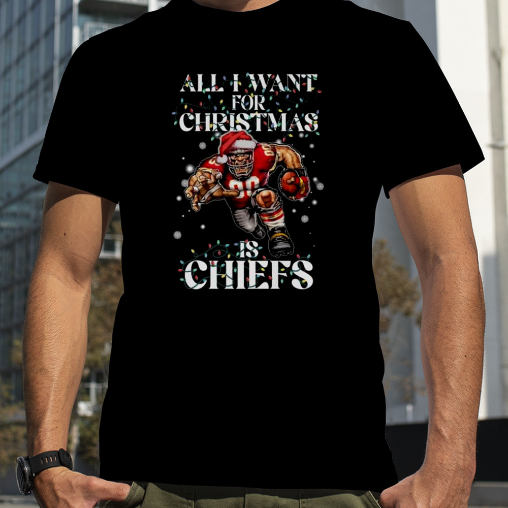 All I Want For Christmas Is Kansas City Chiefs Mascot Light Christmas Shirt