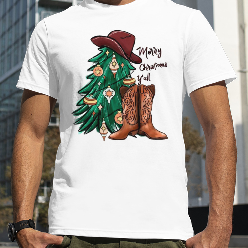 Country Western merry country Christmas y’all shirt