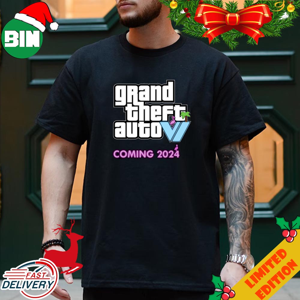 Grand Theft Auto 6 New Logo Coming 2024 T-Shirts