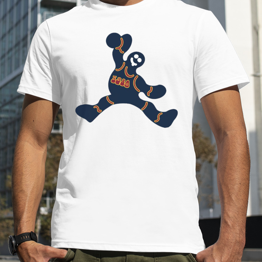 Jumping Denver Nuggets Gingerbread Man shirt