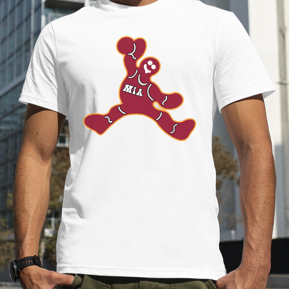 Jumping Miami Heat Gingerbread Man shirt