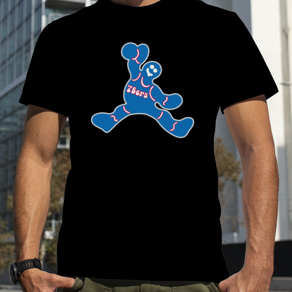 Jumping Philadelphia 76ers Gingerbread Man shirt