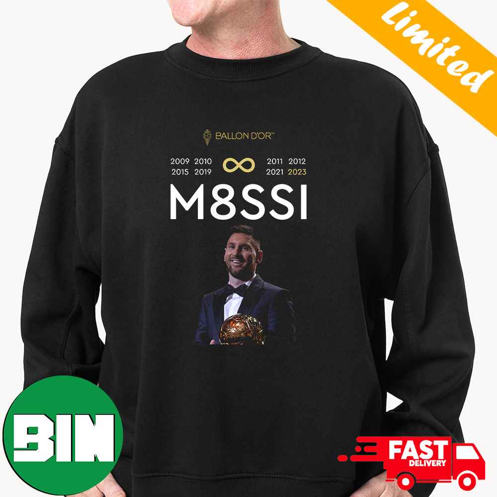 Lionel Messi 8 Ballon d'Or Congratulations 2023 All Title T-Shirt