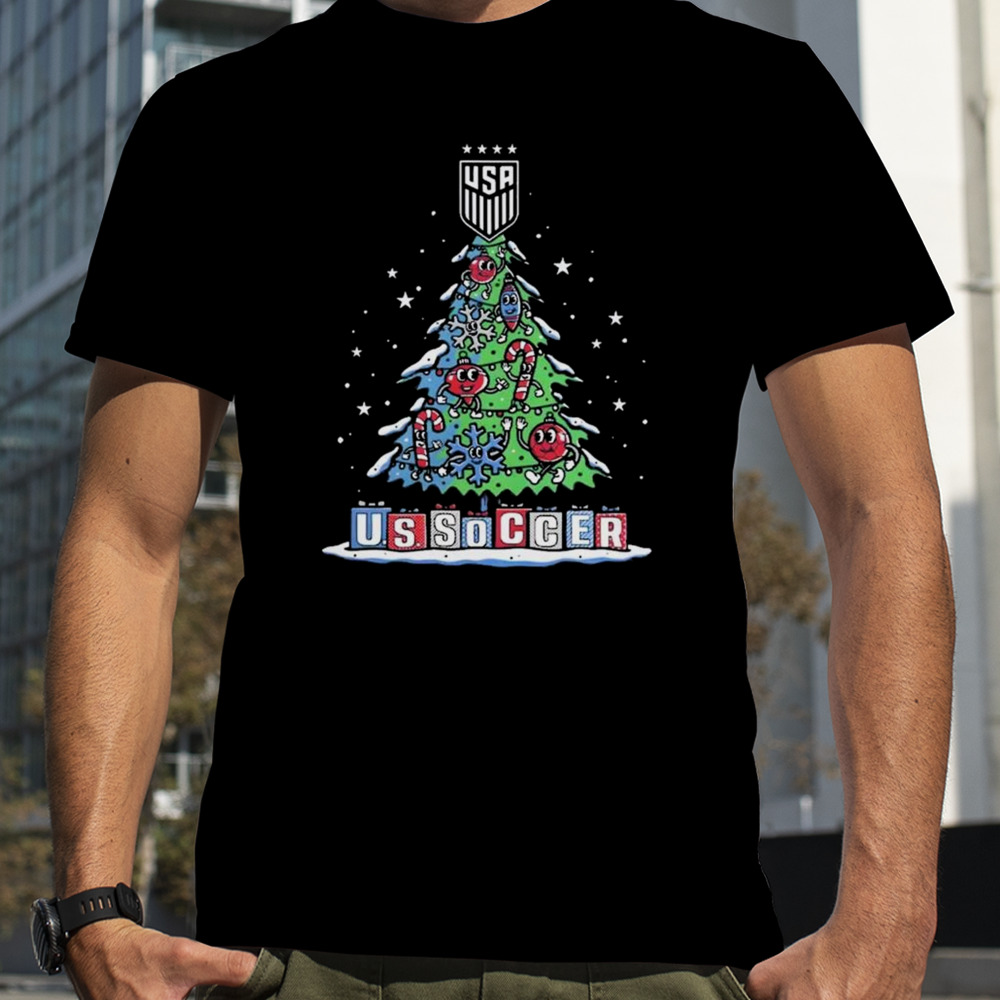 New Era USWNT USA Ussoccer Christmas Tree t-shirt