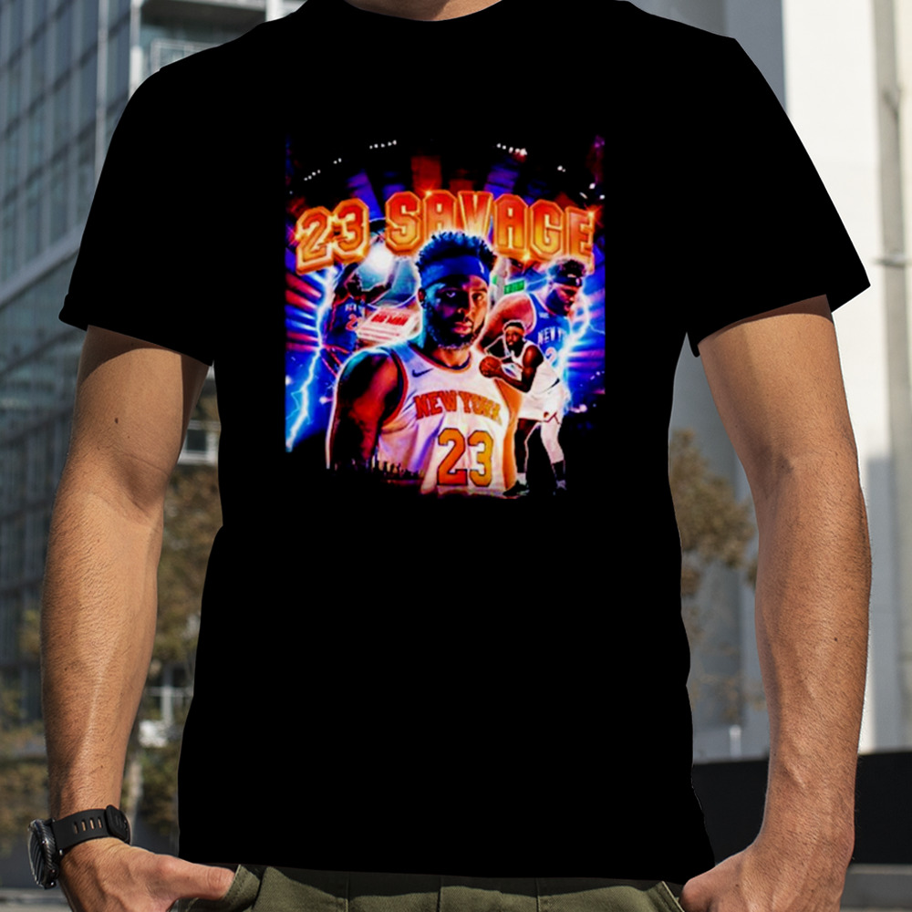 New York Knicks Mitchell Robinson 23 Savage shirt