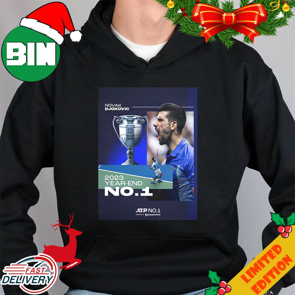 Novak Djokovic Is Your ATP 2023 Year End No 1 Presented By Pepperstone FX ATP Rankings T-Shirt