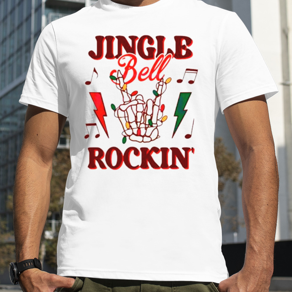 Skeleton jingle bell rockin retro Christmas shirt