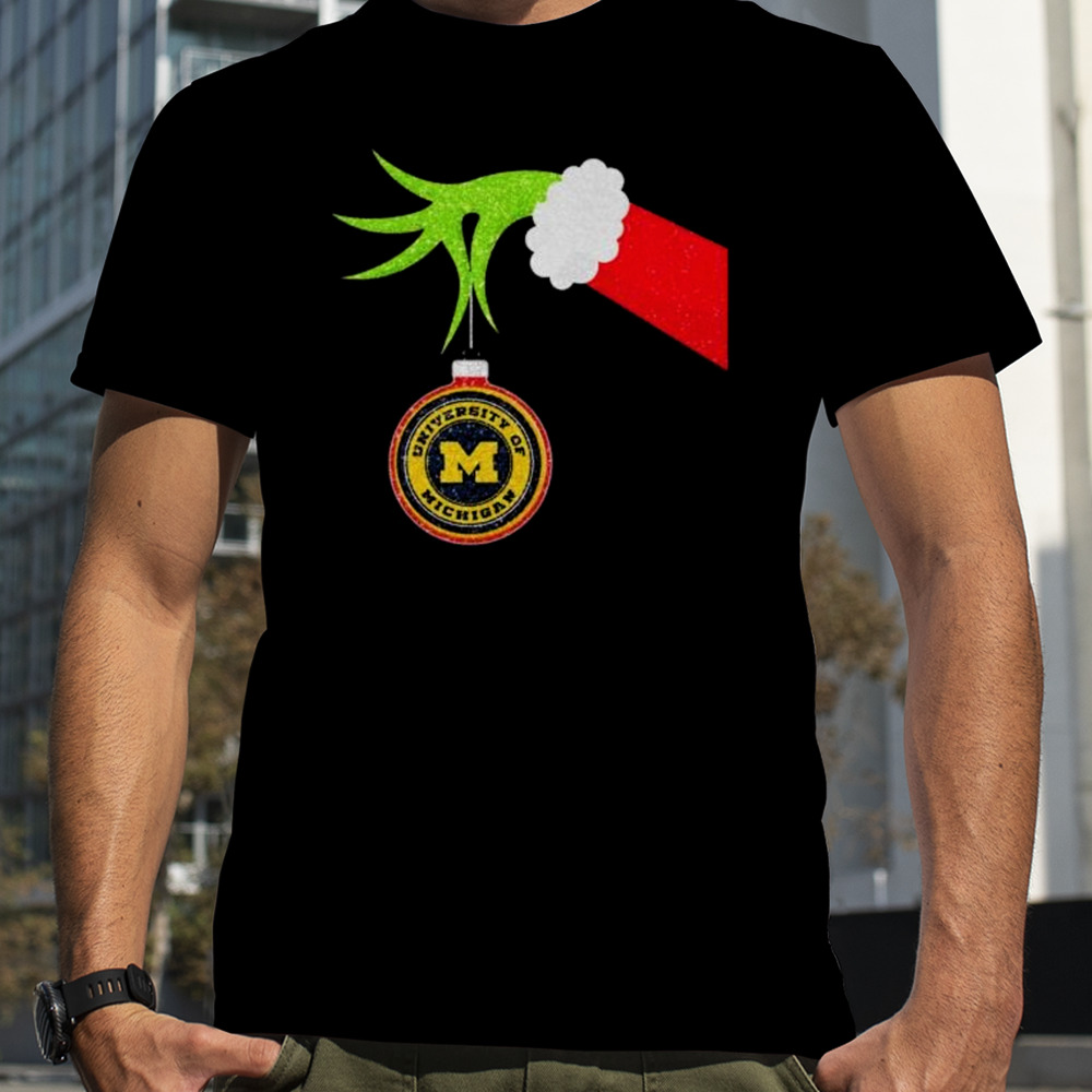 The Grinch Hand Hold University Of Michigan Christmas Shirt