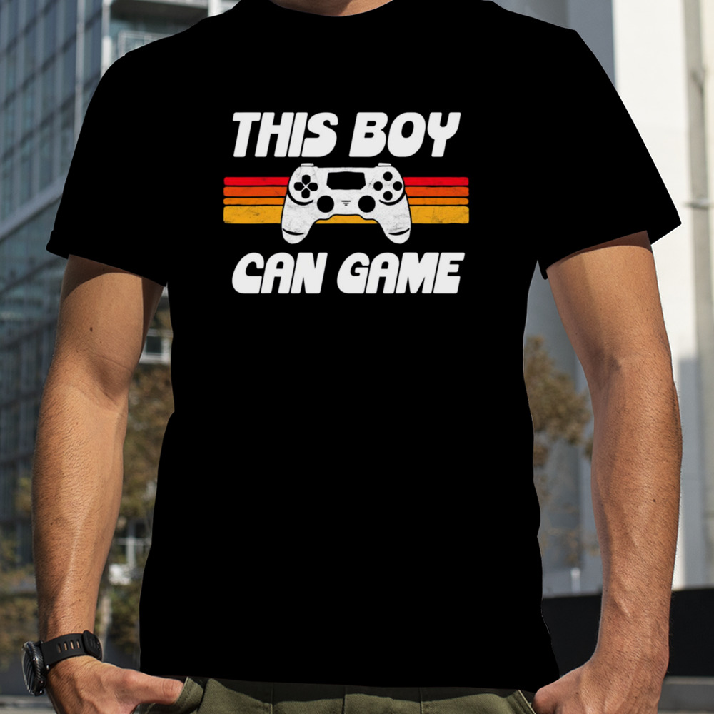 This Boy Can Game Funny 80s Retro Video Gaming Controller shirt