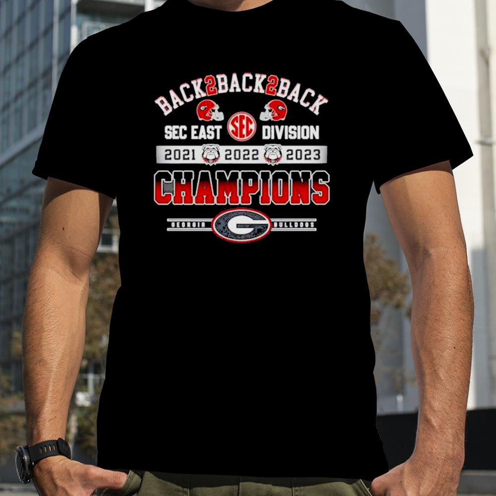 Back 2 back 2 back 2023 SEC East Division Champions Georgia Bulldogs shirt