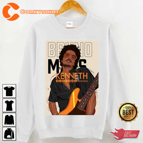 Bruno Mars Graphic Cartoon Silk Sonic Unisex Graphic Sweatshirt Design