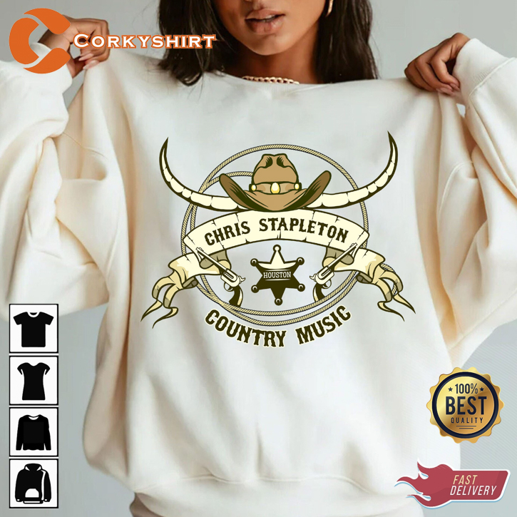 Chris Stapleton Bullhead All American Chris Stapleton Country Music Fanwear Sweatshirt