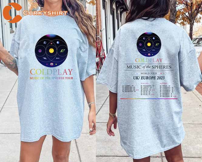 Coldplay Music Of The Spheres Tour 2023 Both Sides Shirt