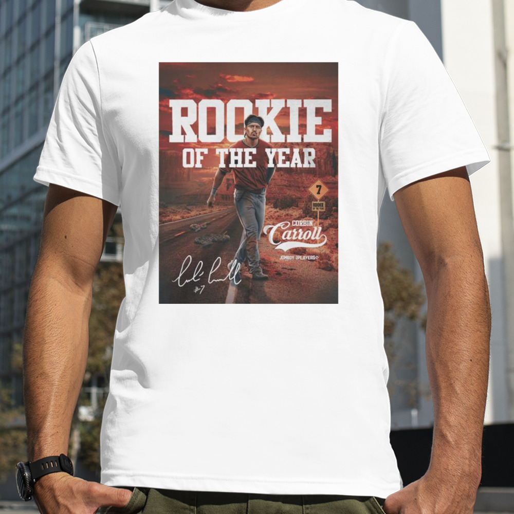 Corbin Carroll winners 2023 NL Rookie Of the year signature shirt