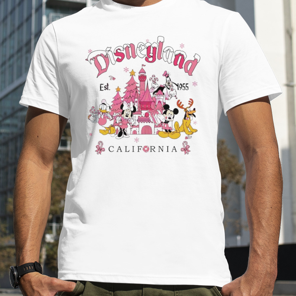 Disneyland Pink Christmas California Est 1955 shirt