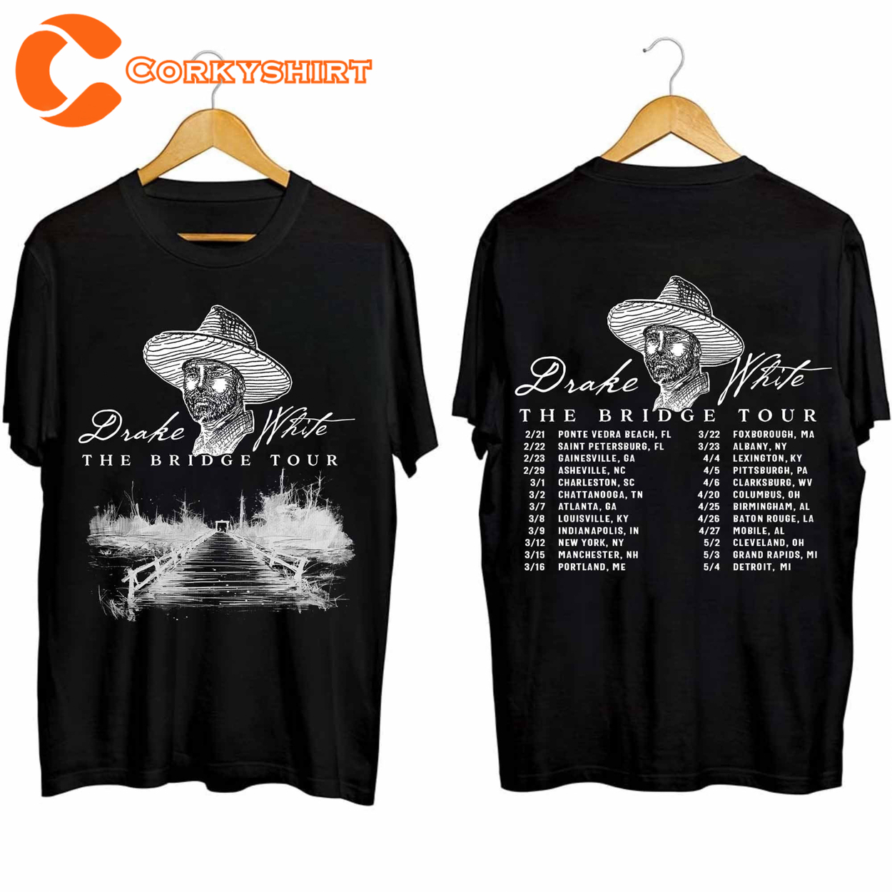 Drake White 2024 The Bridge Tour T-shirt