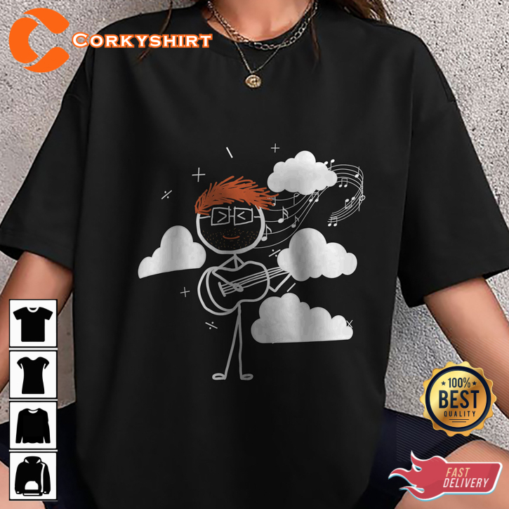 Ed Sheeran Comic Sing With Guitar Mathematics Tour T-shirt