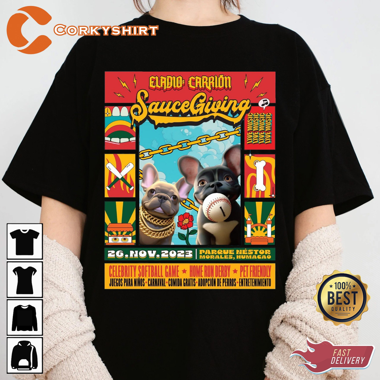 Eladio Carrion Tour 2023 Sauce Giving Shirt