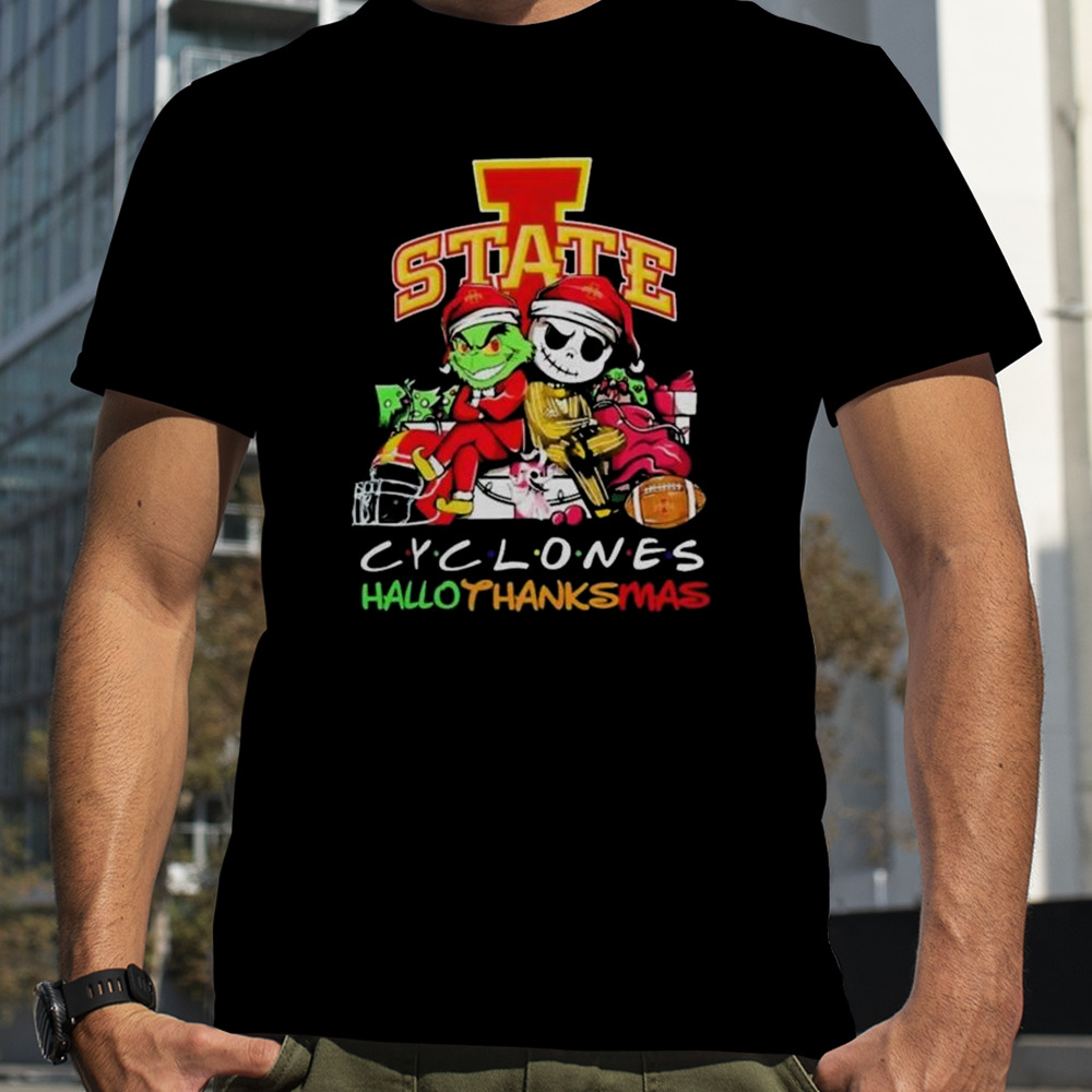 Grinch And Jack Skellington Friends Cyclones Hallothanksmas Shirt