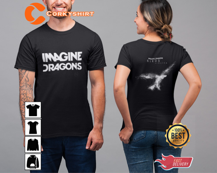 Imagine Dragons Bird Fly In Different Directions Lyric Fire Breathers T-shirt