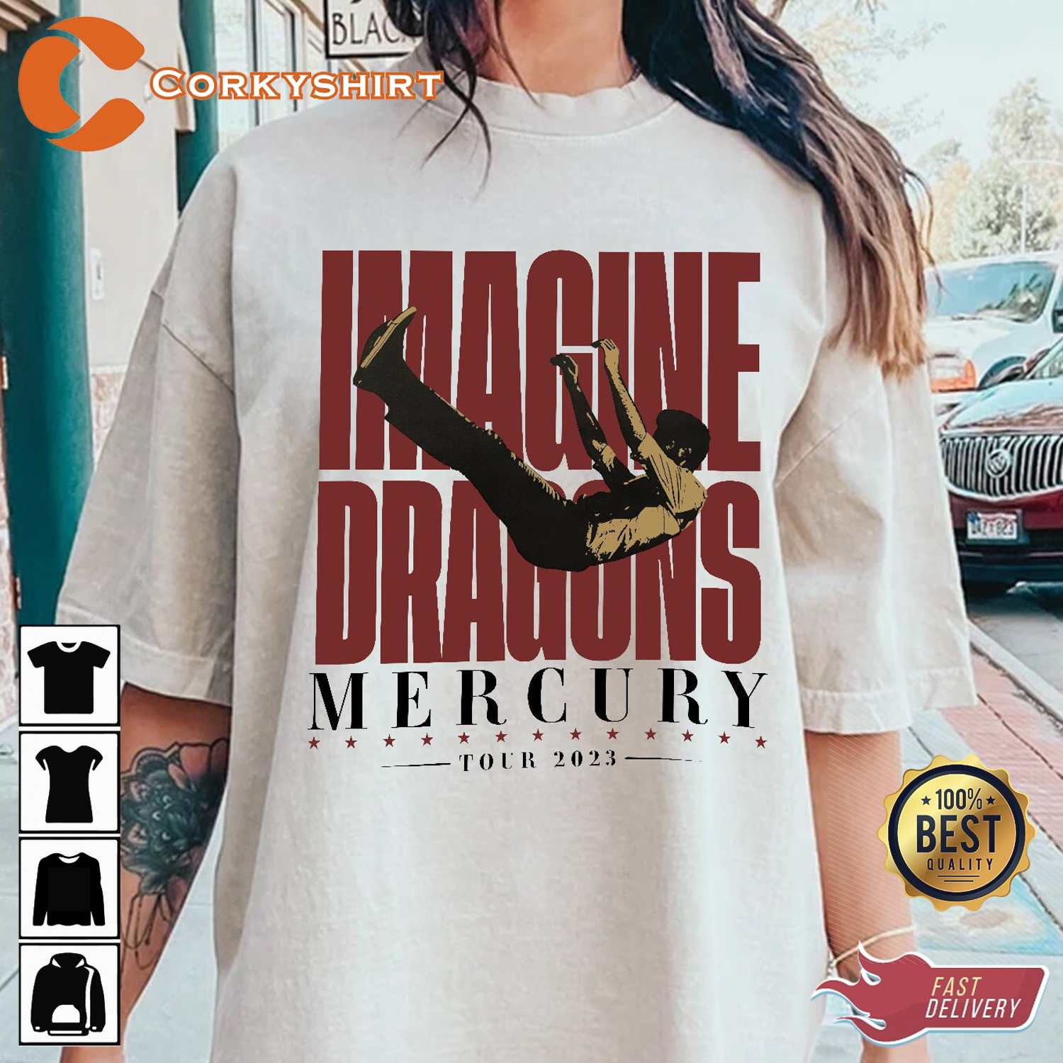 Imagine Dragons Mercury Tour 2023 Night Visions  Pop Rock Fanwear T-Shirt