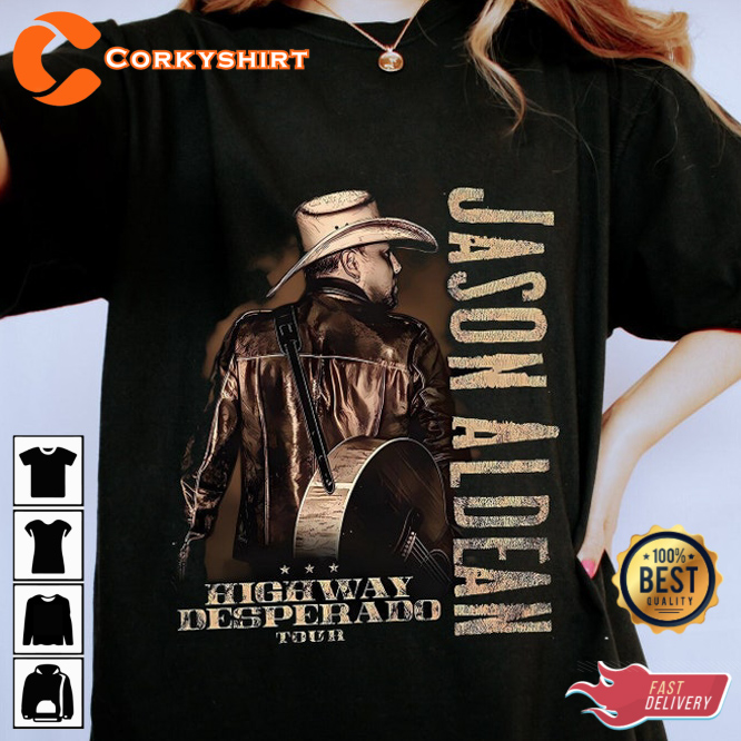 Jason Aldean Highway Desperado Tour Unisex Vintage Inspired T-Shirt