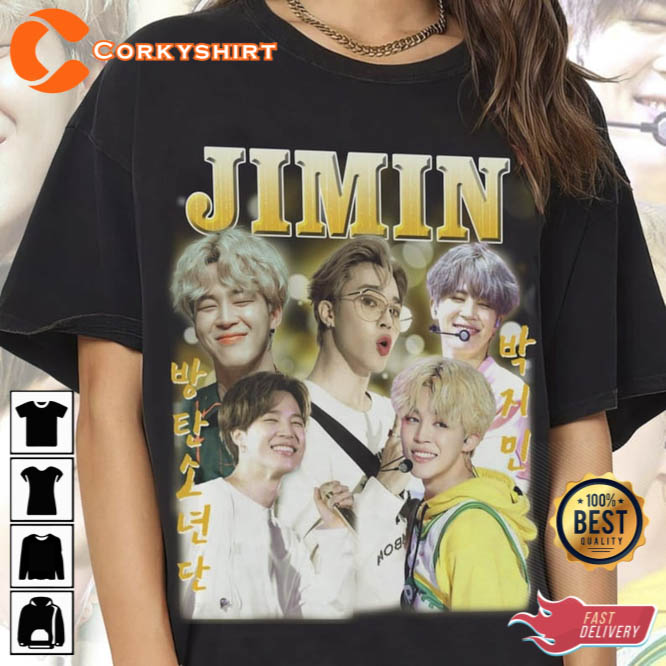 Jimin Vintage 90s Style Unisex T-Shirt