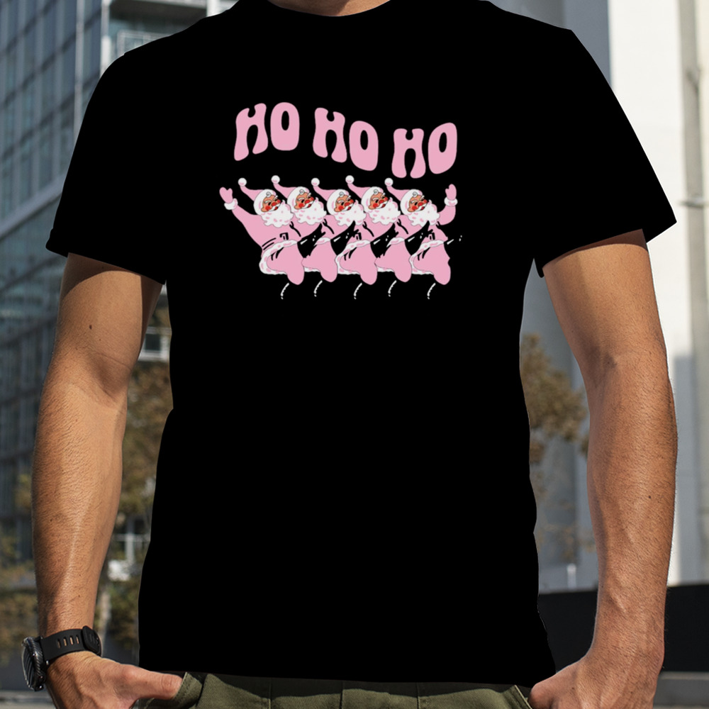 Pink Christmas Retro Santa Funny Christmas shirt