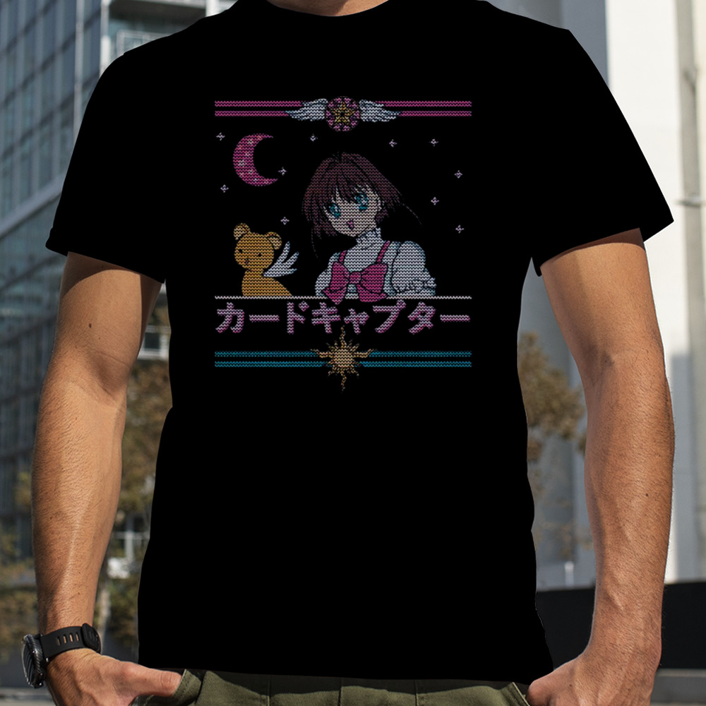 Sakura Card Christmas Pattern Anime Pink shirt