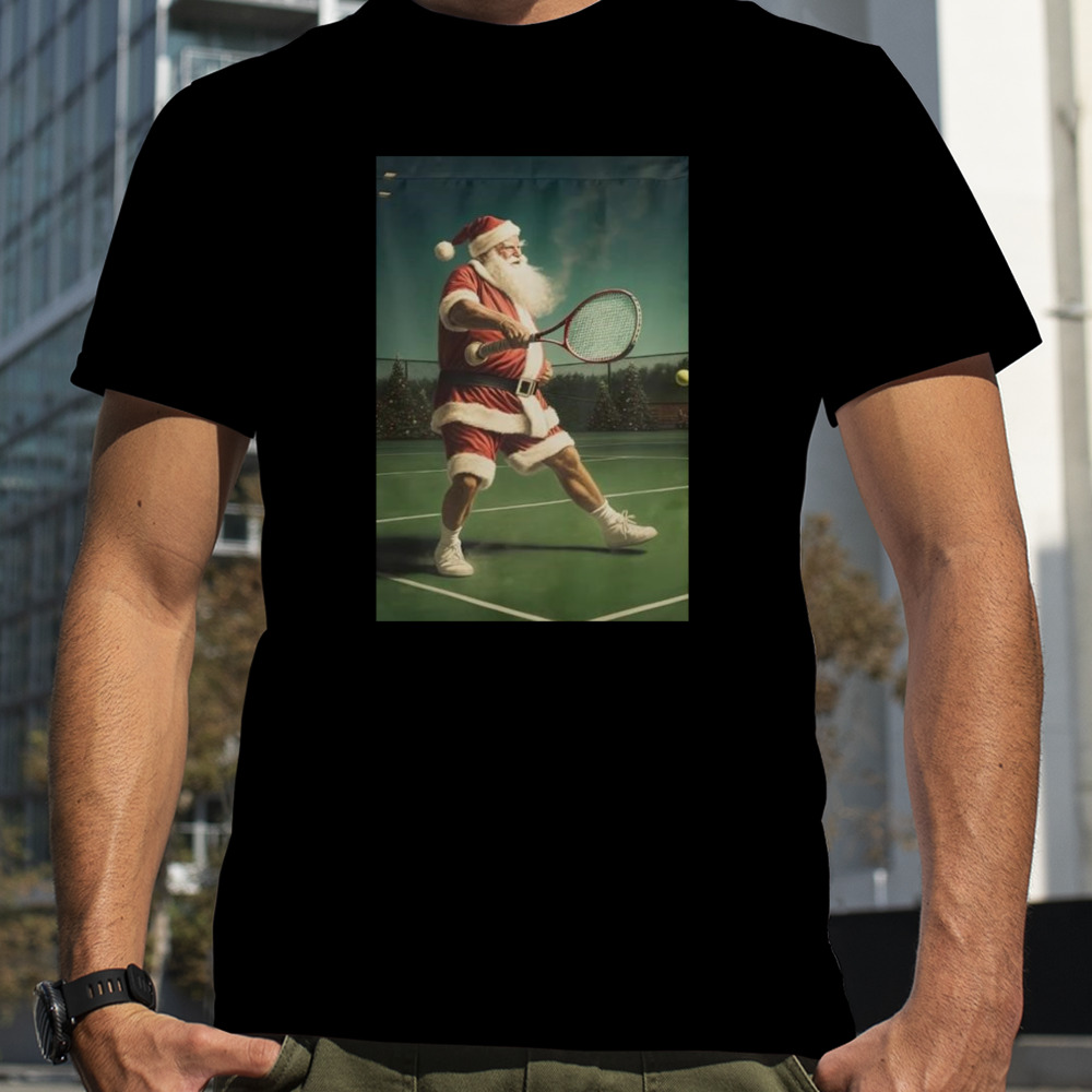 Santa’s Play Badminton Christmas 2023 T-shirt