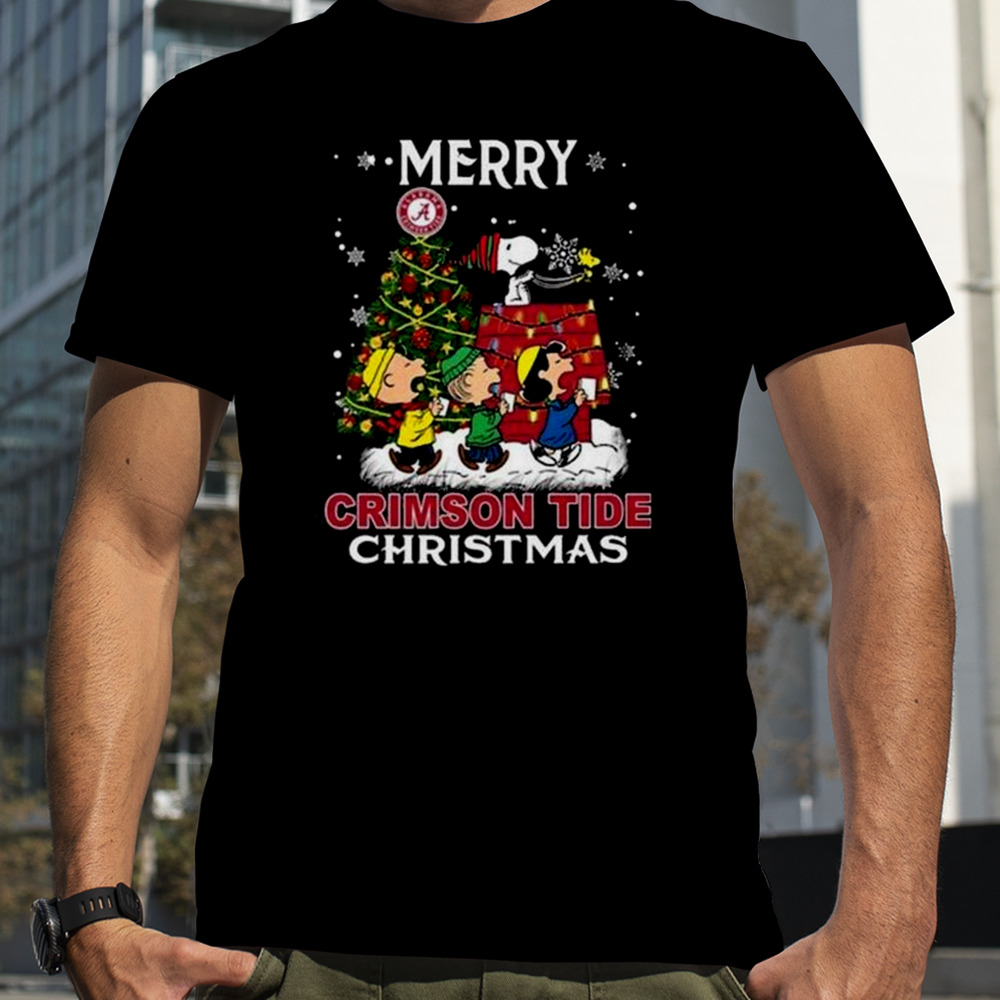 Snoopy And Friends Merry Christmas Alabama Crimson Tide 2023 Shirt