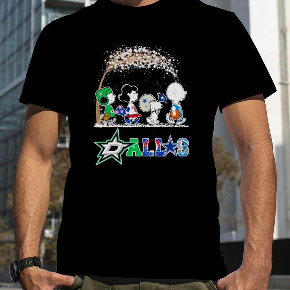 The Peanuts Dallas Sport Teams Fall Tree T-Shirt